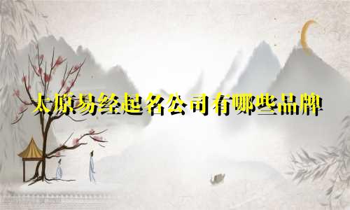 太原易经起名公司有哪些品牌