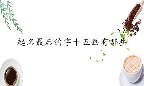 起名最后的字十五画有哪些