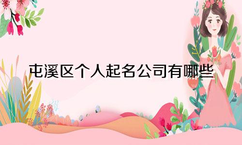 屯溪区个人起名公司有哪些