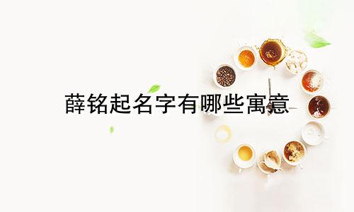 薛铭起名字有哪些寓意