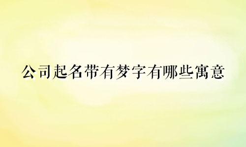 公司起名带有梦字有哪些寓意