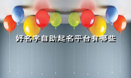 好名字自助起名平台有哪些