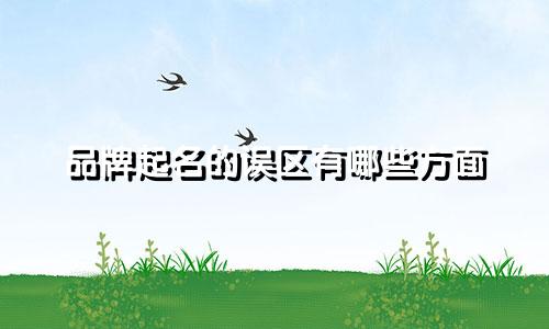 品牌起名的误区有哪些方面