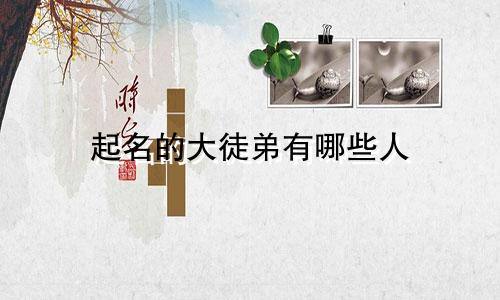 起名的大徒弟有哪些人