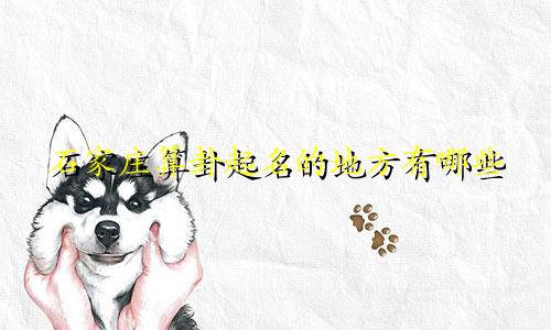 石家庄算卦起名的地方有哪些