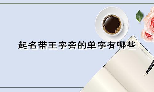 起名带王字旁的单字有哪些