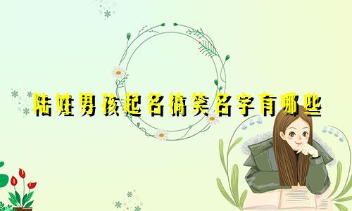 陆姓男孩起名搞笑名字有哪些