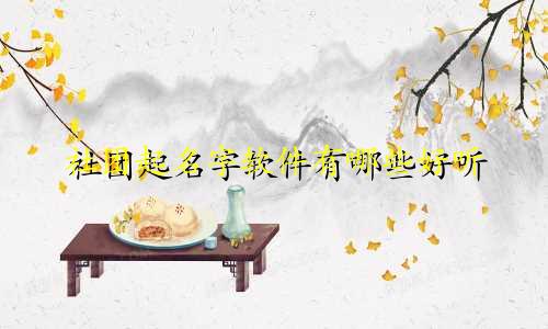 社团起名字软件有哪些好听