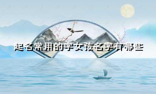 起名常用的字女孩名字有哪些