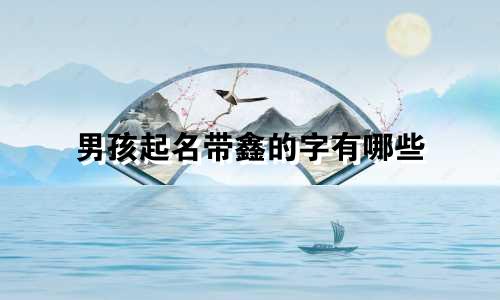 男孩起名带鑫的字有哪些