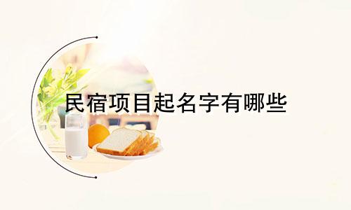 民宿项目起名字有哪些