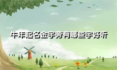 牛年起名金字旁有哪些字好听