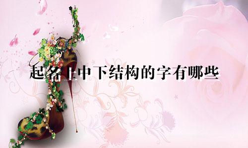 起名上中下结构的字有哪些