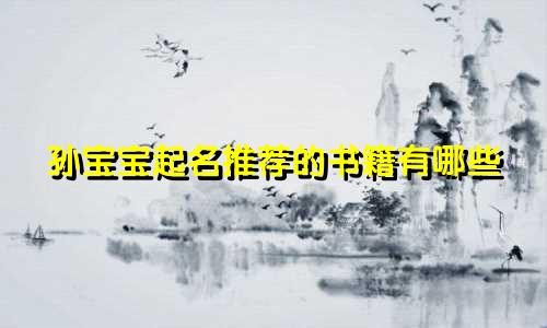 孙宝宝起名推荐的书籍有哪些