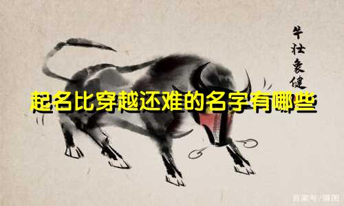 起名比穿越还难的名字有哪些