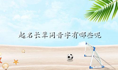 起名长辈同音字有哪些呢