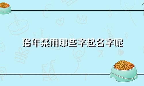 猪年禁用哪些字起名字呢