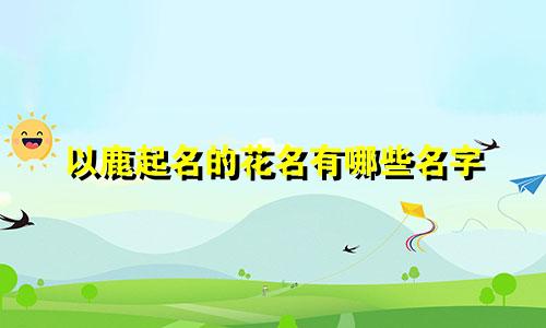 以鹿起名的花名有哪些名字