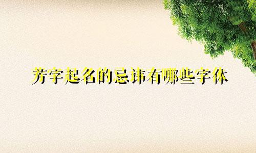 芳字起名的忌讳有哪些字体