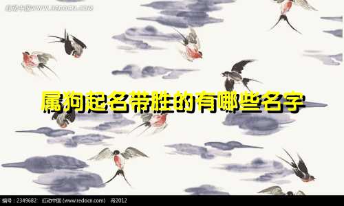 属狗起名带胜的有哪些名字
