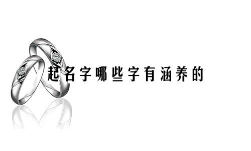 起名字哪些字有涵养的