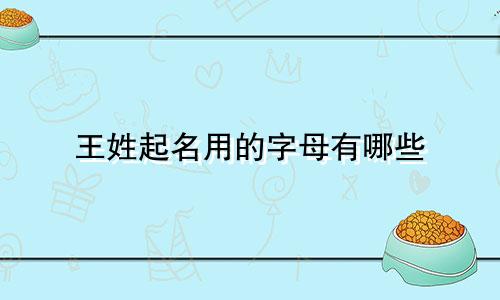 王姓起名用的字母有哪些