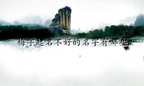 梅字起名不好的名字有哪些