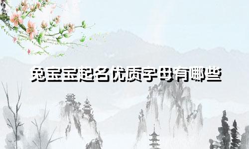 兔宝宝起名优质字母有哪些