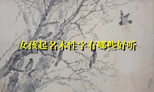 女孩起名木性字有哪些好听
