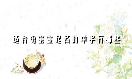 适合兔宝宝起名的单字有哪些
