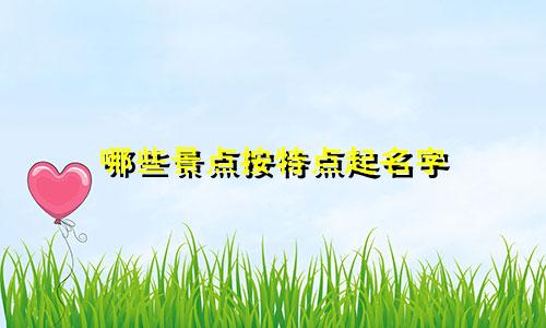 哪些景点按特点起名字