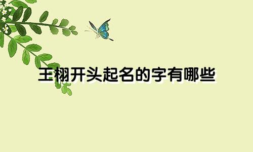 王栩开头起名的字有哪些