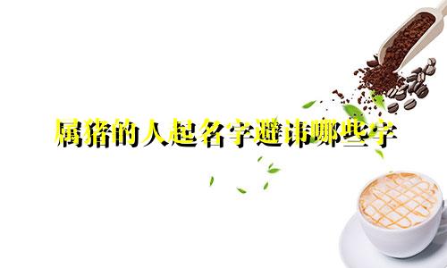 属猪的人起名字避讳哪些字