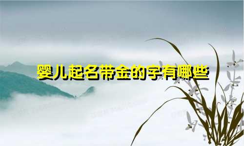 婴儿起名带金的字有哪些