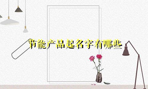 节能产品起名字有哪些