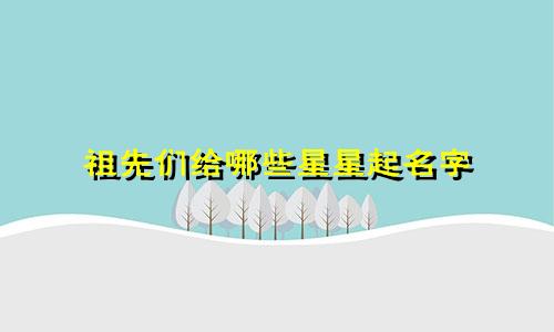 祖先们给哪些星星起名字
