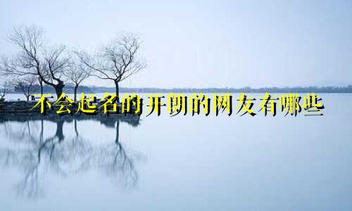 不会起名的开朗的网友有哪些