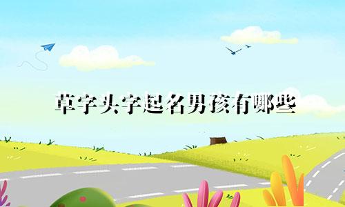 草字头字起名男孩有哪些