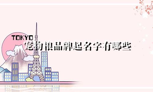 宠物粮品牌起名字有哪些