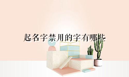 起名字禁用的字有哪些