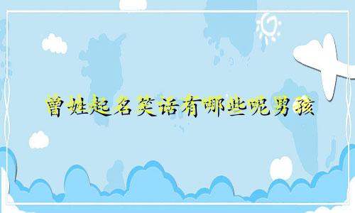 曾姓起名笑话有哪些呢男孩