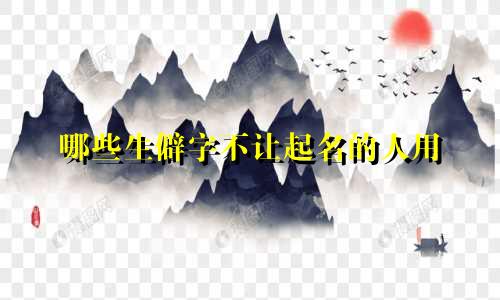 哪些生僻字不让起名的人用