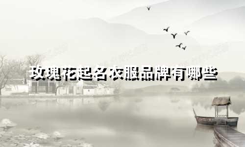 玫瑰花起名衣服品牌有哪些