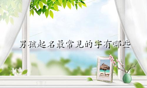 男孩起名最常见的字有哪些