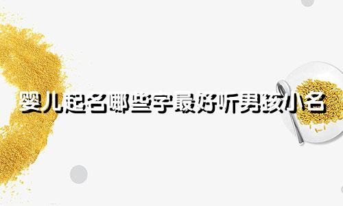 婴儿起名哪些字最好听男孩小名
