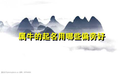 属牛的起名用哪些偏旁好