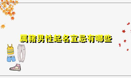 属猪男性起名宜忌有哪些