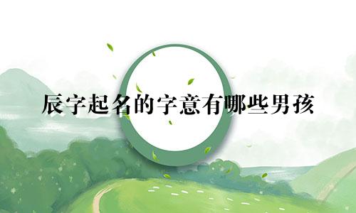 辰字起名的字意有哪些男孩