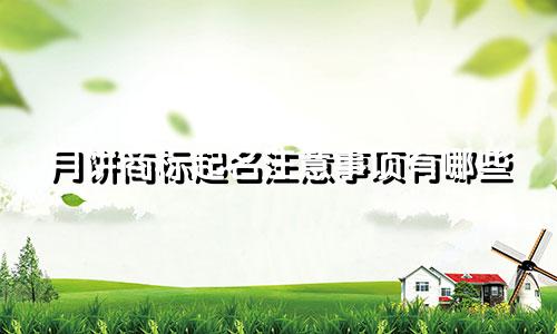月饼商标起名注意事项有哪些
