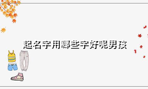 起名字用哪些字好呢男孩